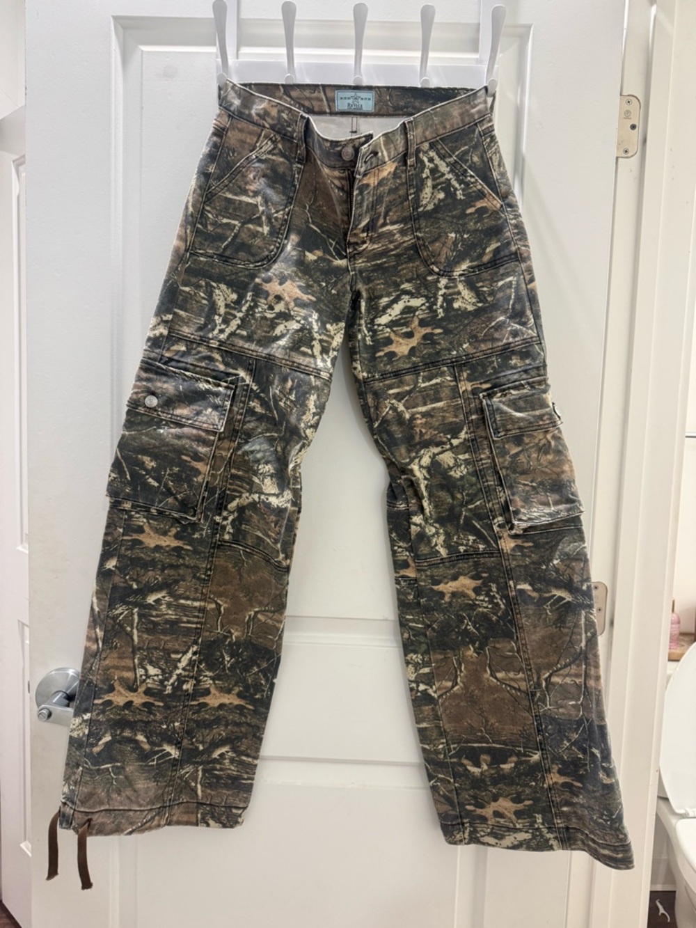 REVICE Women’s Camo Cargo Pants - Brown & Green